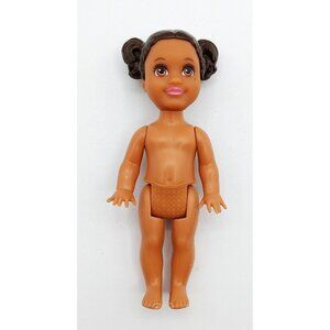 Vintage Mattel Kelly Barbie Doll Toddler Girl Molded Brown Hair Pigtail Bun 1994